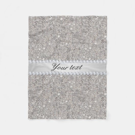 Imitate Silber-Sequenzen und Diamanten Fleecedecke (Vorderseite)