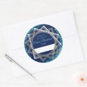 Imitate Silber Sterne aus der Küche des Essgeschen Runder Aufkleber (Umschlag)