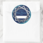 Imitate Silber Sterne aus der Küche des Essgeschen Runder Aufkleber (Tasche)