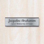 Imitate Silber und Schwarz-Bürotüre Zeichen Kein L Türschild (Vorderseite )