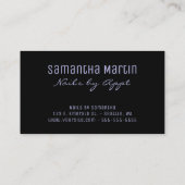 Imitate Silberfolienleopard Iridescent Brush Strok Visitenkarte (Rückseite)