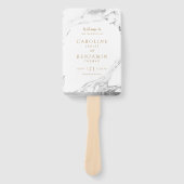 Imitate Silbermarmor Luxus moderne Hochzeitsfeier Fächer (Vorderseite)