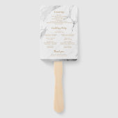 Imitate Silbermarmor Luxus moderne Hochzeitsfeier Fächer (Rückseite)