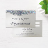 Imitate Silberne Glitzer-Terminkarte (Schreibtisch)