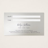 Imitate Silberne Glitzer-Terminkarte (Rückseite)