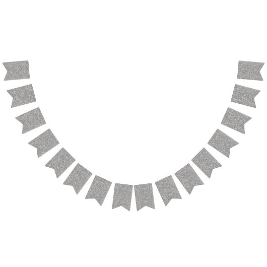 Imitate Silberne Glitzer. Wimpelkette (Alle)