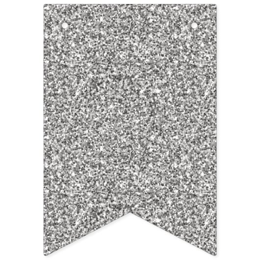 Imitate Silberne Glitzer. Wimpelkette (Dritte Fahne)