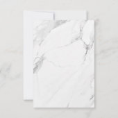 Imitate silberner Marmor Luxus moderne Hochzeit QR RSVP Karte (Rückseite)