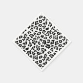 Imitate Silberstreifen schwarzer Leopard Druckmust Serviette (Ecke)