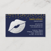 Imitate Silberstreifen Sie mit den Lippen und dem  Visitenkarte (Rückseite)