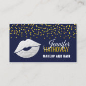 Imitate Silberstreifen Sie mit den Lippen und dem  Visitenkarte (Vorderseite)