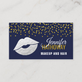 Imitate Silberstreifen Sie mit den Lippen und dem  Visitenkarte