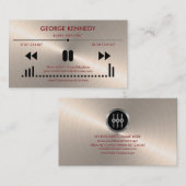 Imitate Silver Audio Display Emboss Letters DJ Visitenkarte (Vorne/Hinten)