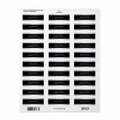 Imitate Silver Black Template Moderne Rücksendeadr (Vorne)