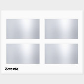 Imitate Silver Blank Template Glamour Eleganter Lo Rechteckiger Aufkleber (Blatt)