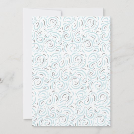 Imitate Silver Boy Taufe Einladung (Rückseite)