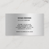 Imitate Silver Business Logo QR Code Beruflich Visitenkarte (Rückseite)