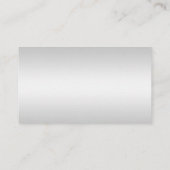 Imitate Silver Custom Food Business Catering Visitenkarte (Rückseite)