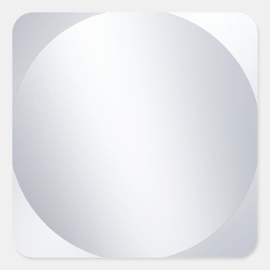 Imitate Silver Custom Template Metallic Look Quadratischer Aufkleber (Vorderseite)