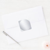 Imitate Silver Custom Template Metallic Look Quadratischer Aufkleber (Umschlag)