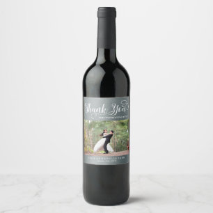 Imitate Silver Danke für die Gastgeschenk Hochzeit Weinetikett