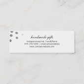Imitate Silver Dots Muster Mini Visitenkarte (Rückseite)