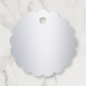 Imitate Silver Elegant Moderne Blank Template Meta Geschenkanhänger (Rückseite)