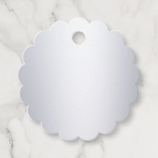 Imitate Silver Elegant Moderne Blank Template Meta Geschenkanhänger (Vorderseite)