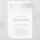 Imitate Silver Foil Confetti Abschluss laden (Vorne/Hinten)