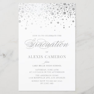 Imitate Silver Foil Confetti Abschluss laden