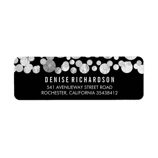 Imitate Silver Foil Confetti Black (Vorne)