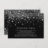 Imitate Silver Foil Confetti Black Wunschwell Card Begleitkarte (Vorne/Hinten)