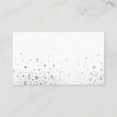 Imitate Silver Foil Confetti Dots | Modern Platzkarte (Rückseite)