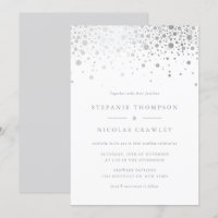 Imitate Silver Foil Confetti Dots Wedding