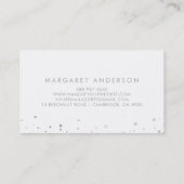 Imitate Silver Foil Confetti Modern Business Card Visitenkarte (Rückseite)