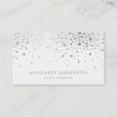 Imitate Silver Foil Confetti Modern Business Card Visitenkarte (Vorderseite)