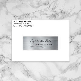 Imitate Silver Foil individuelle Hochzeitsplattfor Aufkleber