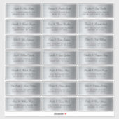 Imitate Silver Foil individuelle Hochzeitsplattfor Aufkleber (Blatt)