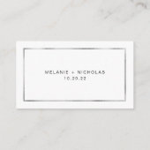 Imitate Silver Foil Rahmen Hochzeitswebsite, Infok Begleitkarte (Rückseite)