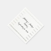 Imitate Silver Foil White Arrows Pattern Serviette (Ecke)