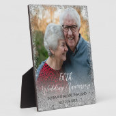 Imitate Silver Glitzer 50. Hochzeitstag Fotoplatte (Seite)