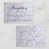 Imitate Silver Glitzer Foil Empfang Card Begleitkarte (Vorne/Hinten)