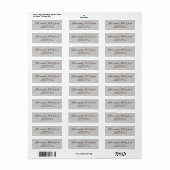Imitate Silver Glitzer Foil Rücksendeadresse (Vorne)