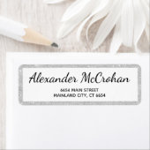 Imitate Silver Glitzer Foil Rücksendeadresse (Insitu)