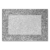 Imitate Silver Glitzer Foto Tischnummer (Rückseite)