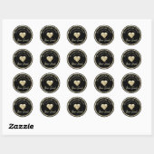 Imitate Silver Glitzer Label Handmade Soap Runder Aufkleber (Blatt)