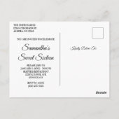 Imitate Silver Glitzer Red Foil 16 . Geburtstag Postkarte (Rückseite)