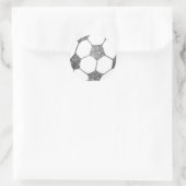 Imitate Silver Glitzer Soccer Ball Sticker (Tasche)
