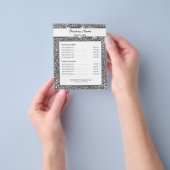 Imitate Silver Glitzer Textur Look & Custom Text Flyer (Gruppe)