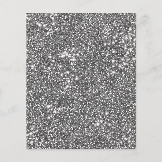 Imitate Silver Glitzer Textur Look & Custom Text Flyer (Hinten)